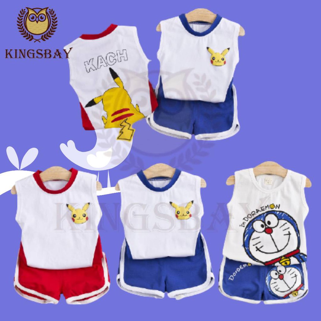 Doraemon Skate Theme Baby Boy Summer Set – 1 to 3 Months