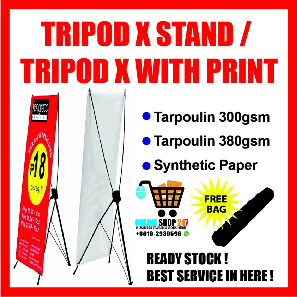 Banner Bunting TRIPOD X STAND / TRIPOD WITH PRINT (Ready stock) Shopee Malaysia