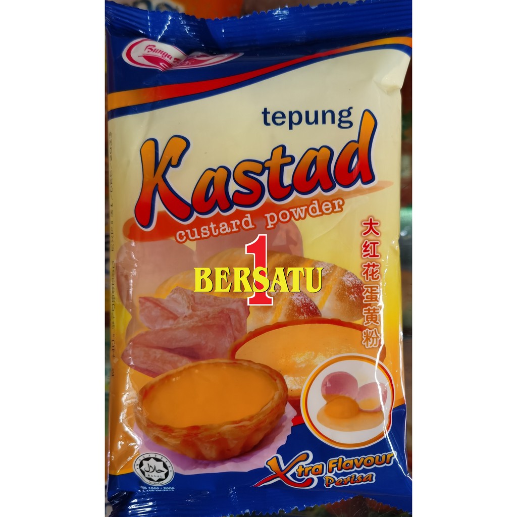 Paling Sedap Bunga Raya Tepung Kastad Custard Powder 300g Shopee