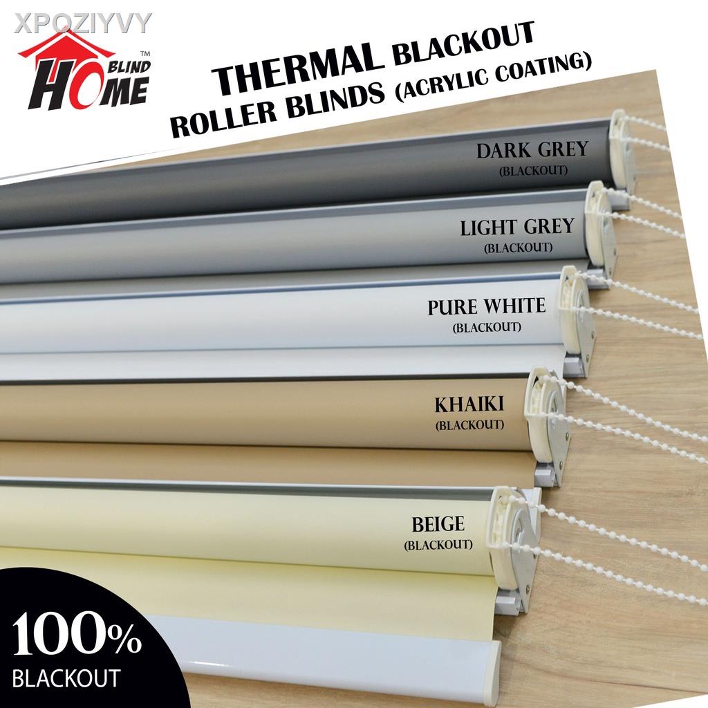 【New stock】♂ [HOMEBLIND] MILAN Roller Blinds 100% Blackout PVC Plain ...