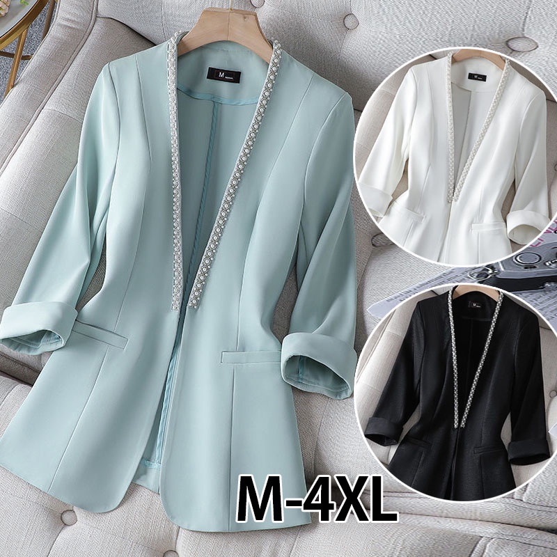 Women Summer New Fashion Thin Blazer Coat Slim Fitting Blazer Coat