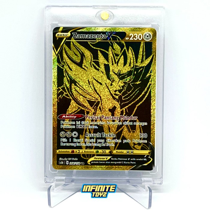 Gokered Zamazenta V UR Black Gold Pokemon TCG Indonesia Shopee Malaysia