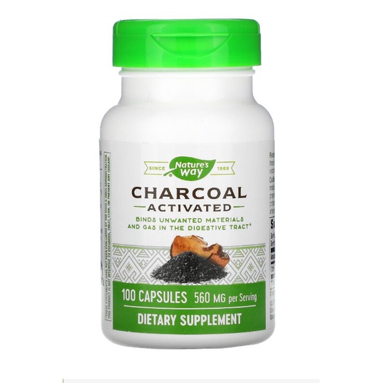 Charcoal, Activated, 280 mg, 100 Capsules | Shopee Malaysia