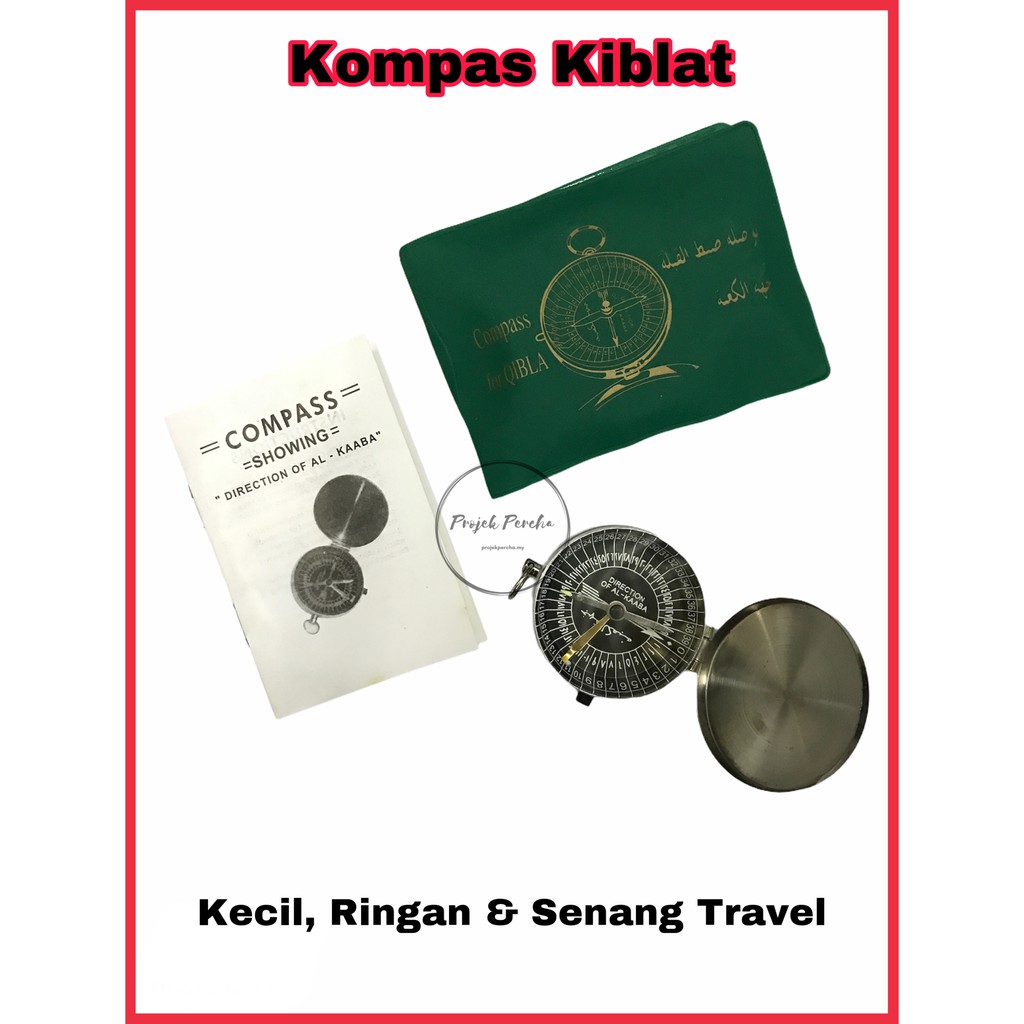 (READY STOCK) Compass Kompas Kiblat Poket Haji Umrah Travel Penunjuk