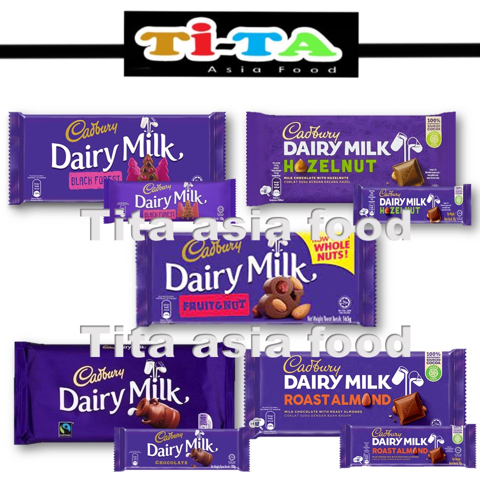 Tita [HALAL]Cadbury Dairy Milk(Hazelnut/Roast Almonds/Milk chocolate