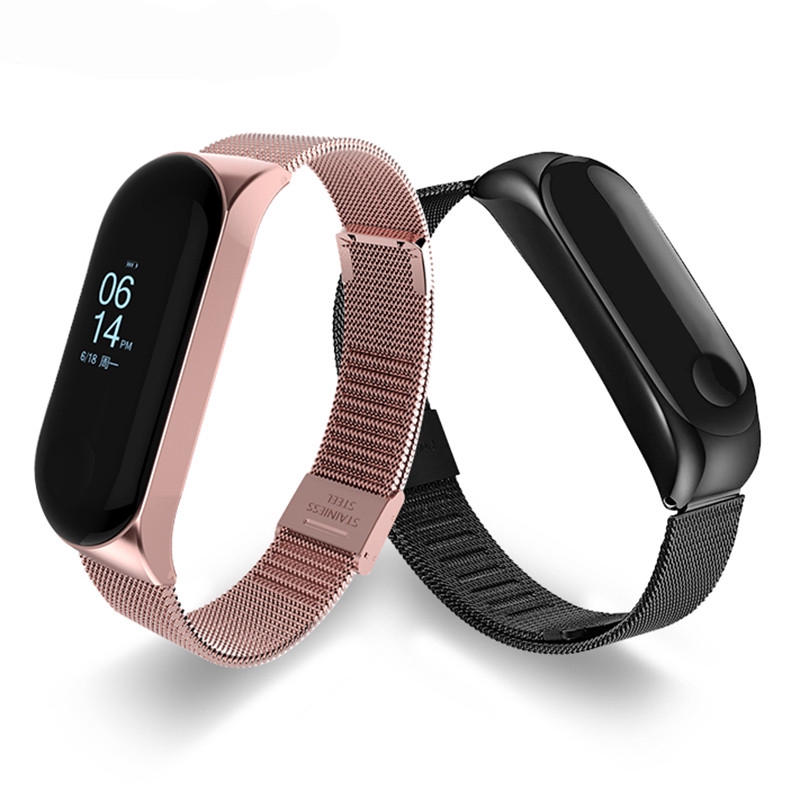 Xiaomi Mi Band Miband Stainless Steel watch Strap Metal Buckle  Wristband Replacement Bracelet