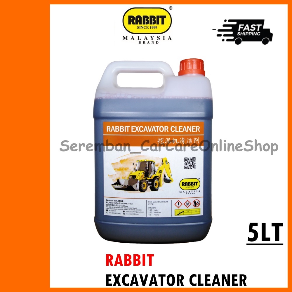 RABBIT EXCAVATOR CLEANER - 5Lt - jcb cleaner / SUPER Degreaser Spray ...