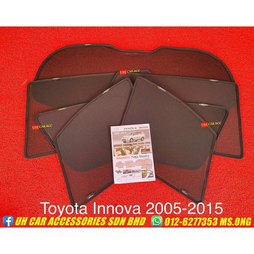 Toyota Innova 2005-2015 Ninja Folding Magnetic Magnet Sun Shade Window ...