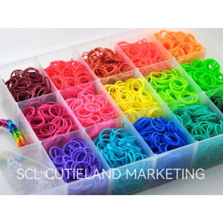 10,000 Rubber Bands Refill Pack Colorful Loom Kit Organizer for Kids  Bracelet Weaving DIY Crafting with