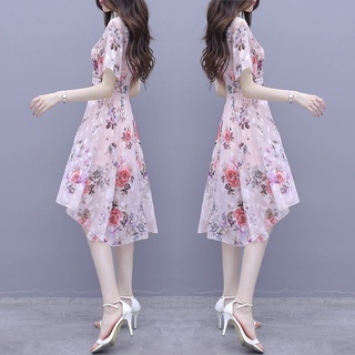 Korean Summer Dress 2023 - Elegant O-neck Knee-length A-line For Women