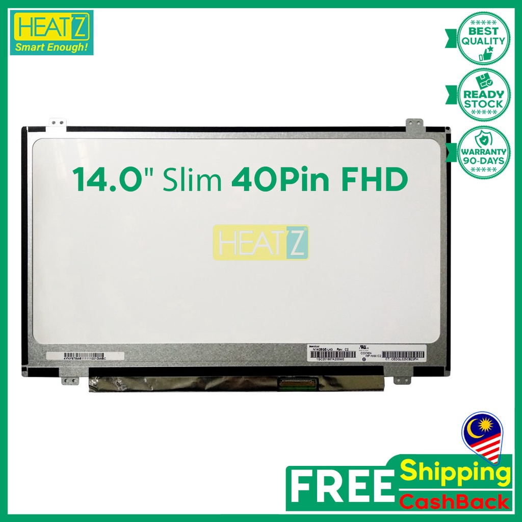 Laptop Display 14 Zoll Full HD - Ersatz Display Für Lenovo NV140FHM-T00