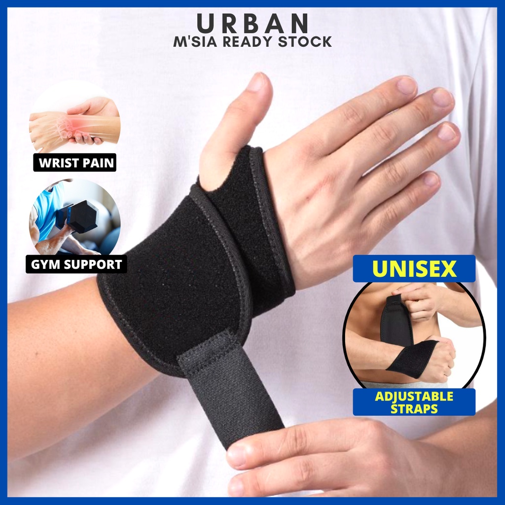 Wristband Wrist Support Hand Guard Bandage Tangan Gym Glove Band Arm ...