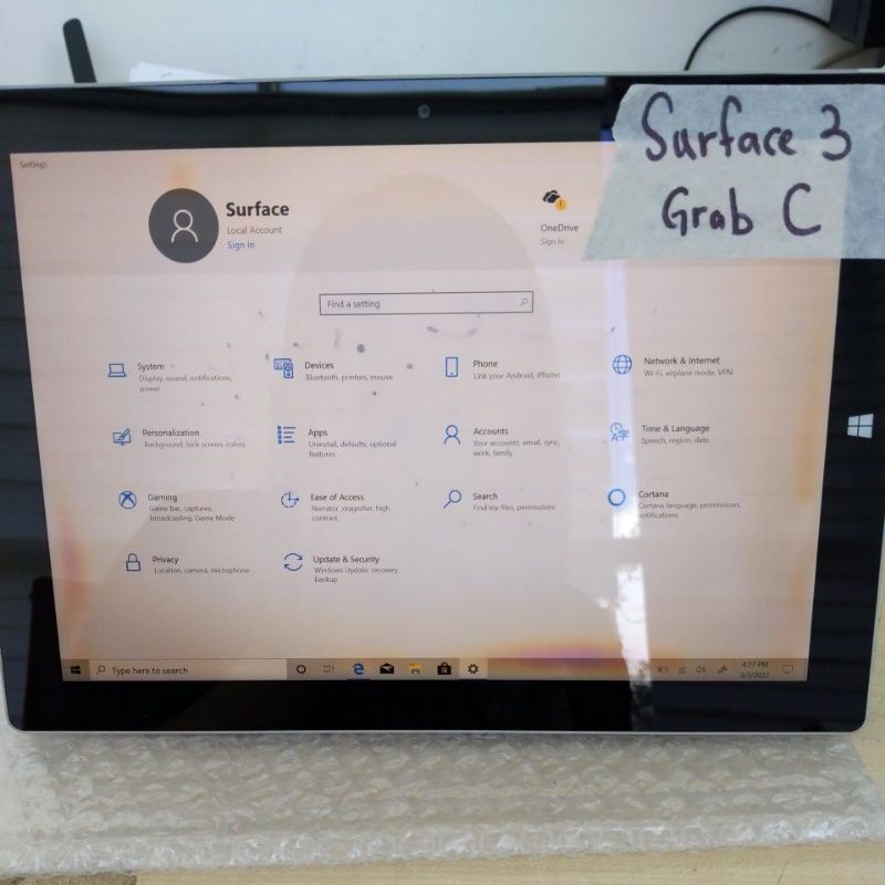 Microsoft Surface 3/ (4 Ram 128SSD) 95% WINDOW10 PRO-CAN USE SIM 4G