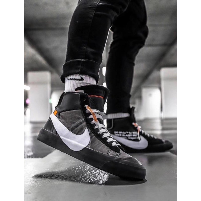 Nike Blazer Mid Off White Grim Reaper Shopee Malaysia