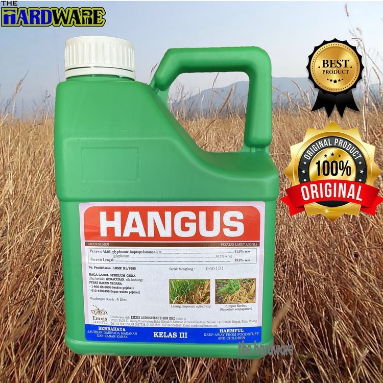 4L HANGUS 41% CLASS 3 HERBICIDE WEED KILLER(RACUN RUMPUT) | Shopee Malaysia