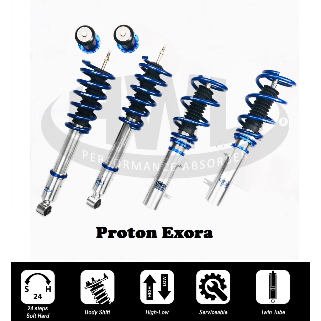 Proton Exora HWL MT1bs series fully adjustable absorber coilover