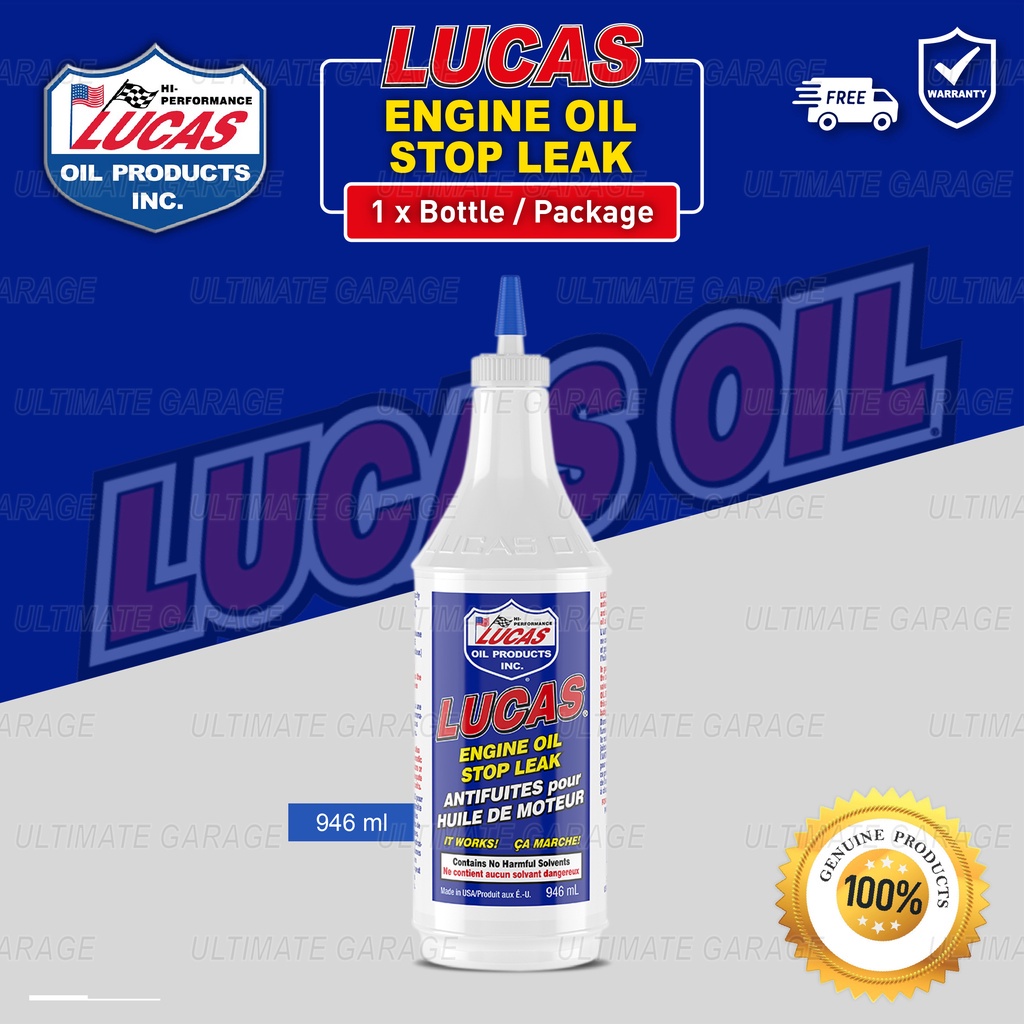 LUCAS Engine Oil Valve Seal Stop Leak 946ML USA 100% Genuine Minyak ...