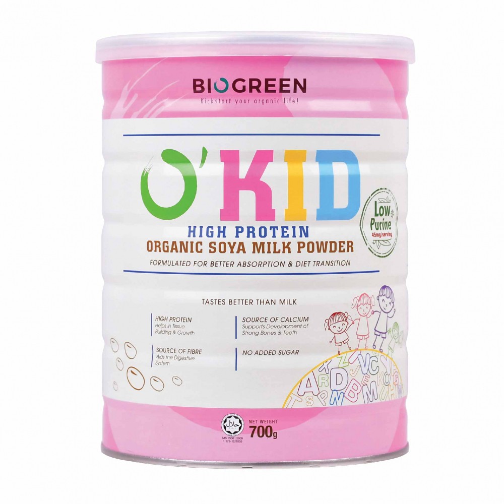 BIOGREEN OKid High Protein Organic Soya Milk Powder (700g) Shopee