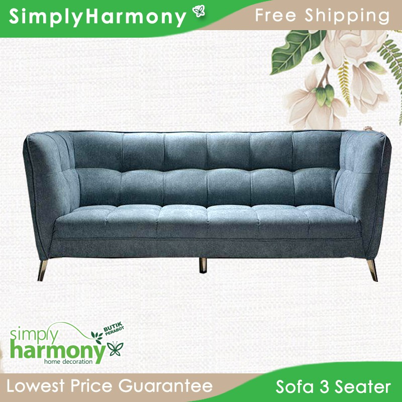 SHSB Sofa Fabric 3 Seater / Sofa 3 Seater / Sofa Fabrik | Shopee Malaysia