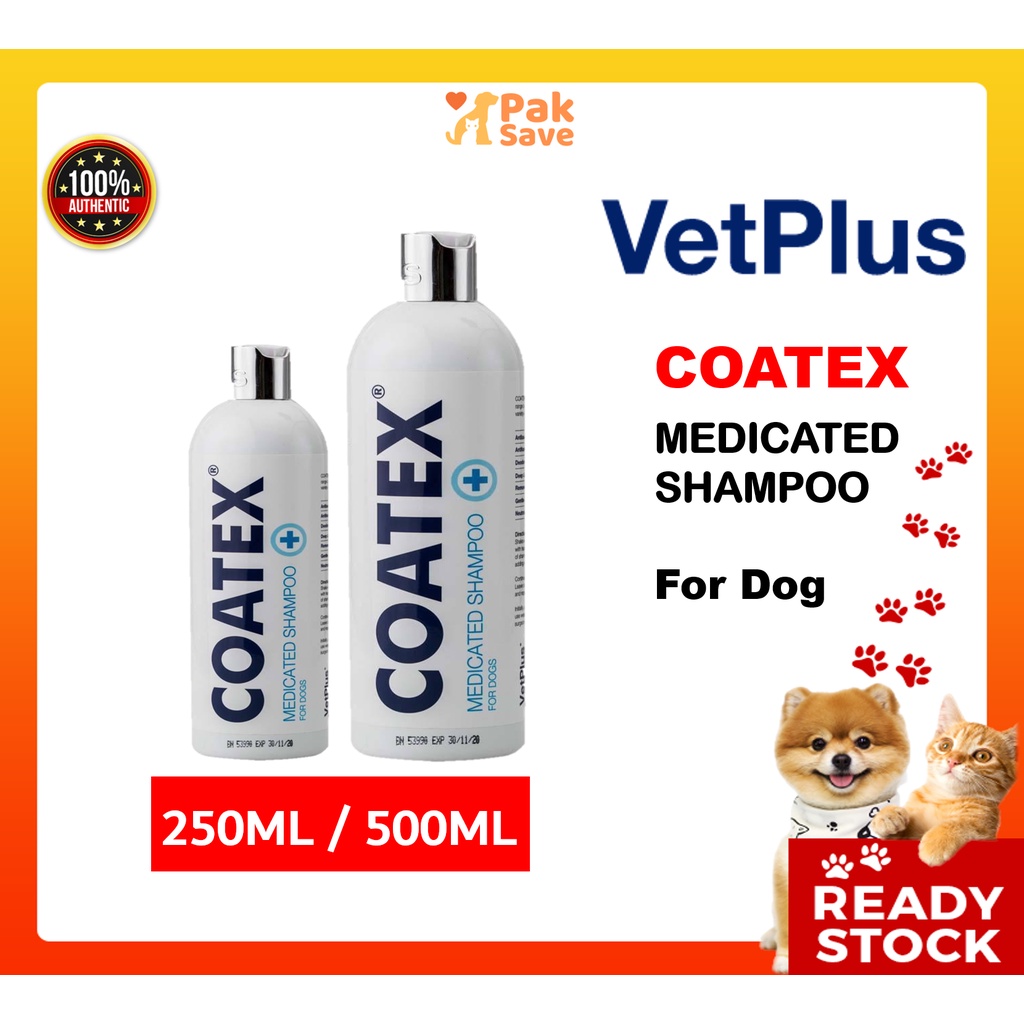 VetPlus COATEX Medicated Shampoo 250ml 500ml For Cat Feline Kucing Dog Canine Shopee Malaysia