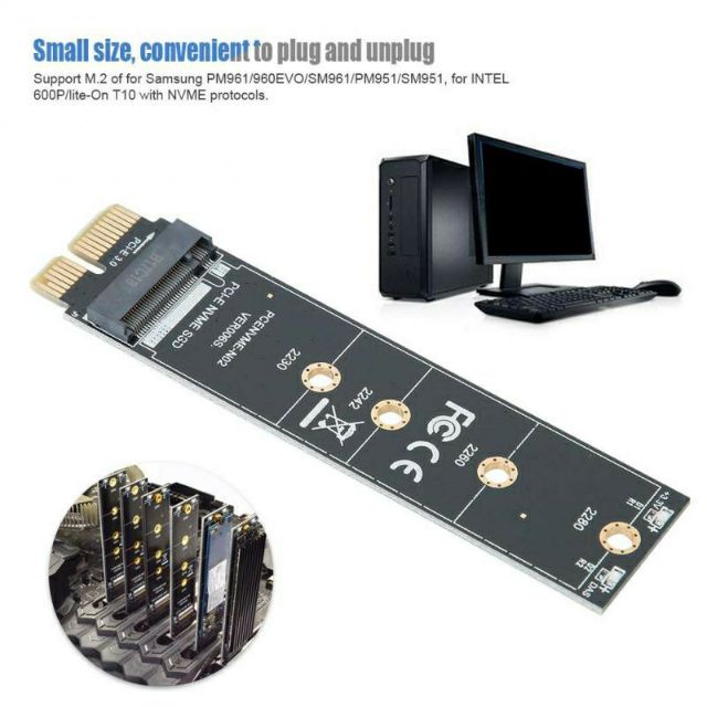PCI-E Adapter M.2 Nvme Ssd M Key Connector >Ver.2