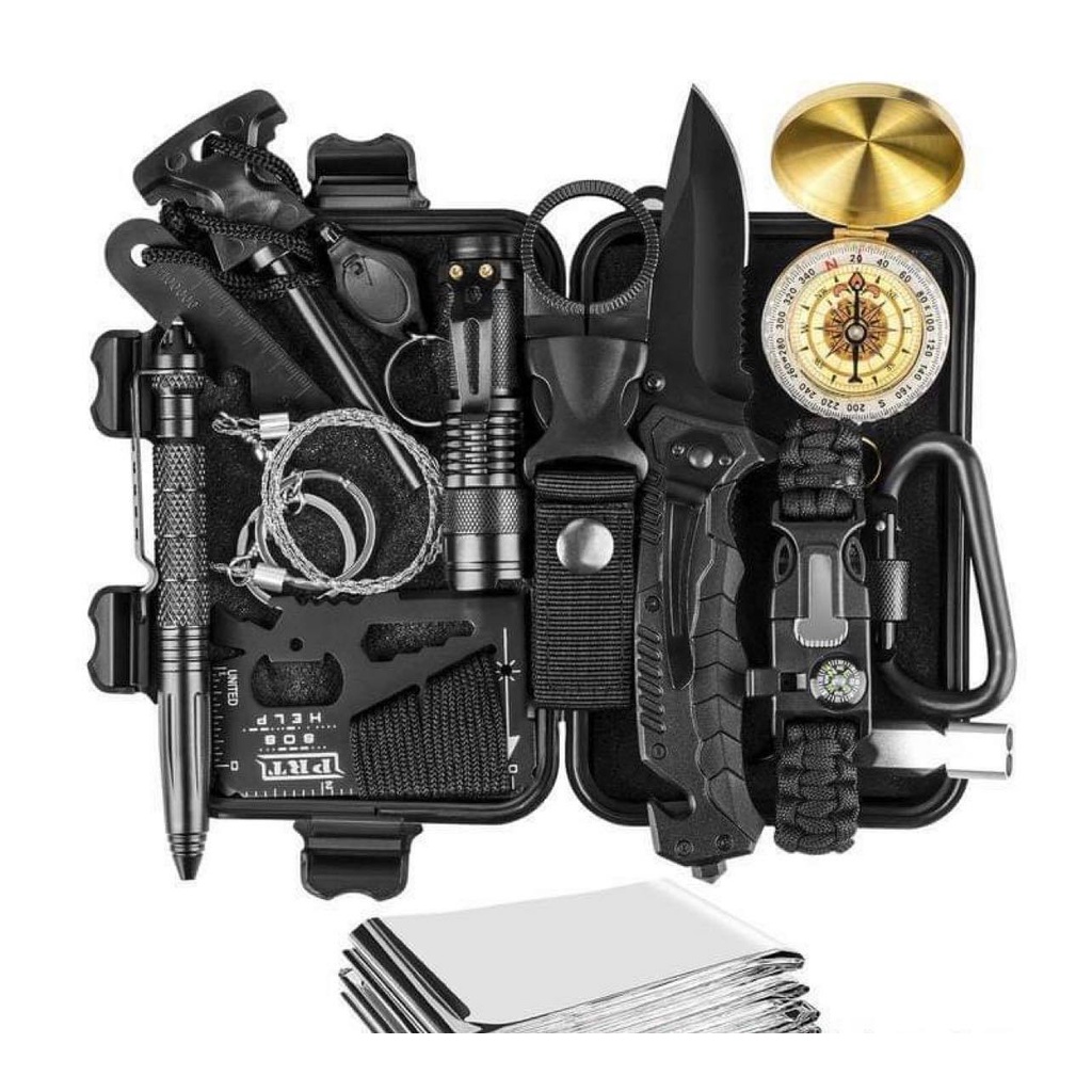 13 in 1 survival Gear kit Set Outdoor Camping Travel Survival