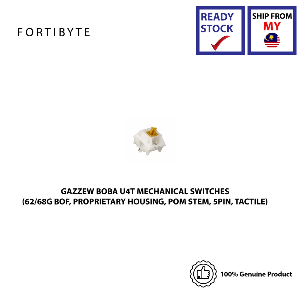 GAZZEW BOBA U4T 62/68G TACTILE Mechanical Switches / Custom Keyboard