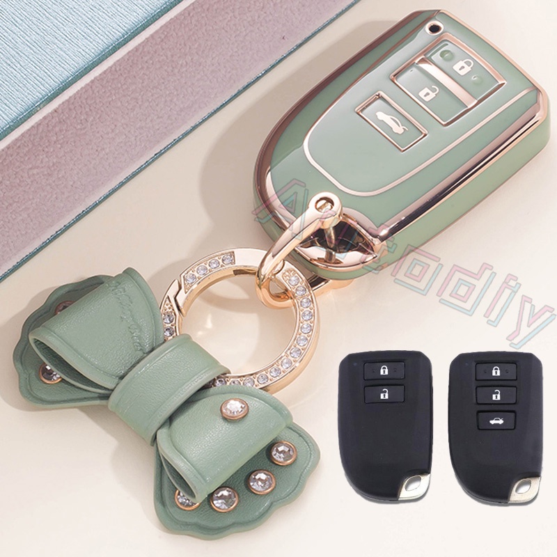 Ready Stock Toyota Vios Key Cover Toyota Yaris Key Case TPU Gold Toyota