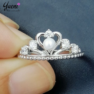 【yueni】🇲🇾 Ready Stock 925 Silver Ring Cicin Perak 纯银女皇戒指 