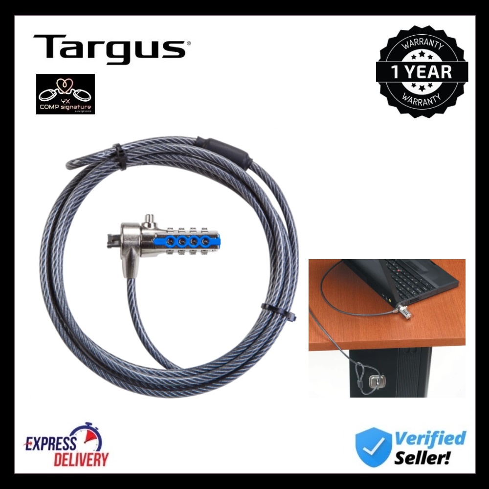Targus Notebook Security DEFCON CL Combo Cable Lock (PA410BX) Shopee