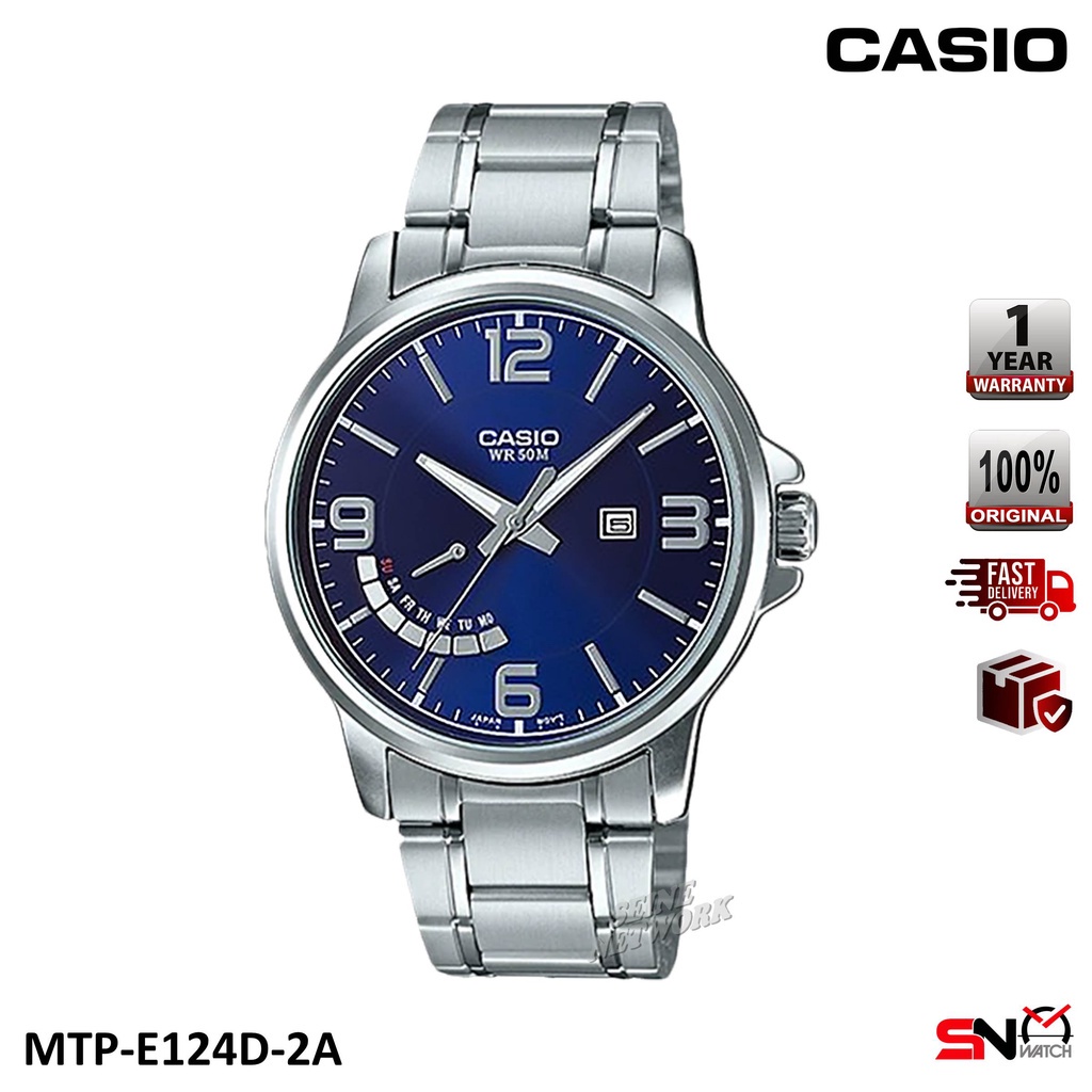 Casio MTP-E124D MTP-E124L Men Watch Date Display Fashion Quartz