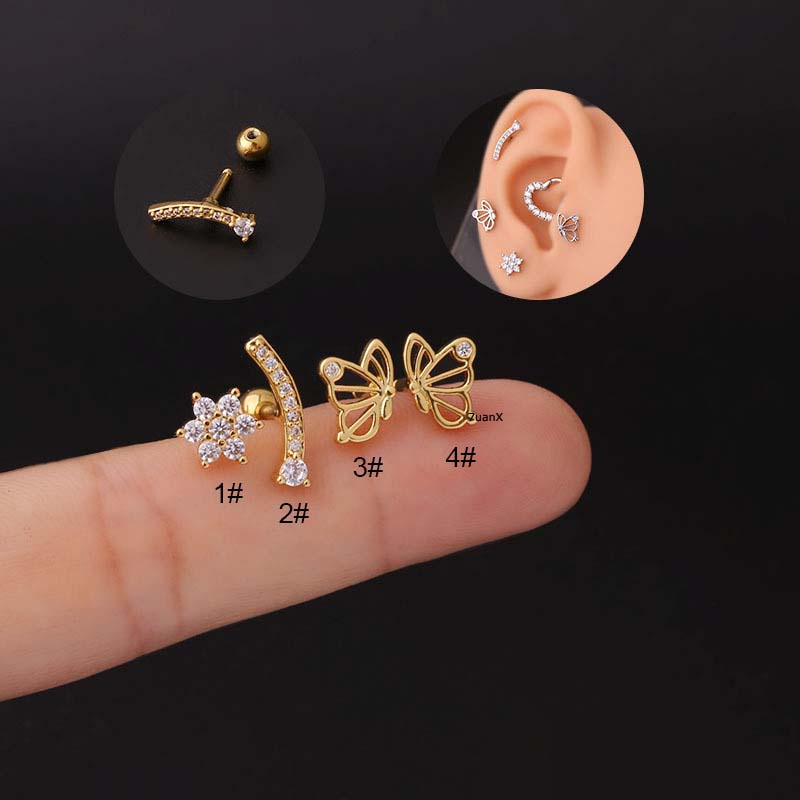 Tragus butterfly earrings top