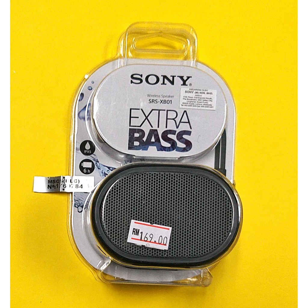 BST SONY WIRELESS SPEAKER SRS XB01 EXTRA BASS ORIGINAL NEW