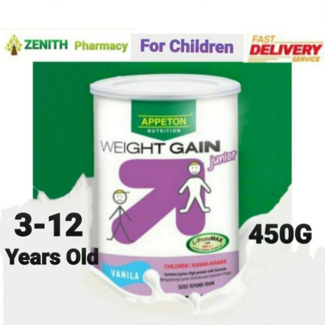 APPETON WEIGHT GAIN Exp07/2024 VANILA (JUNIOR) 450G Shopee Malaysia