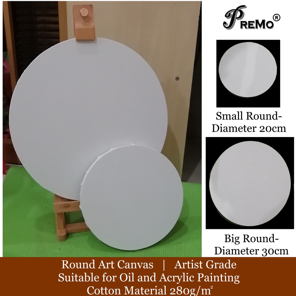 Acrylic round painting, cotton canvas, outlet 20 cm