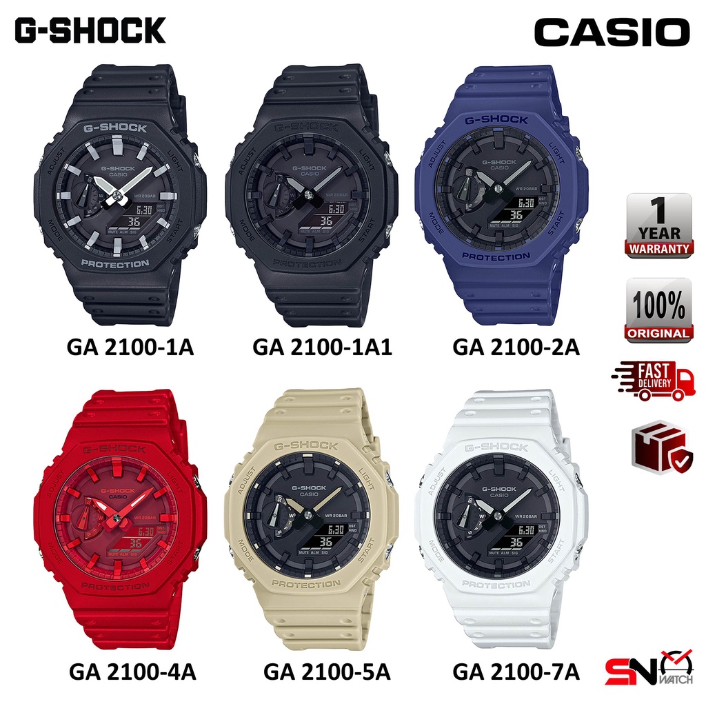 Casio G-Shock GA2100 Digital Carbon Resin Men's Watch GA2100-1A Black 