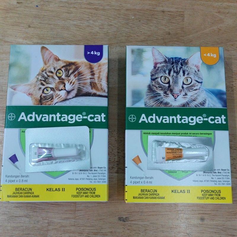 AdvantageCat spot on fleas/kutu treatment for cats (expire Aug 2025