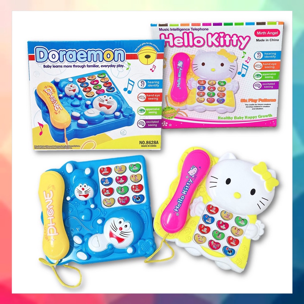 Ready Stock] Telephone Toy / Doraemon / Hello Kitty / Music Toys /  Telephone / Educational Toys / Kids Play / Kids Toys | Shopee Malaysia