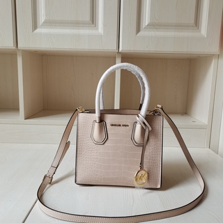 original michael kors handbag MK crocodile pattern cowhide tote bag lock bag  | Shopee Malaysia