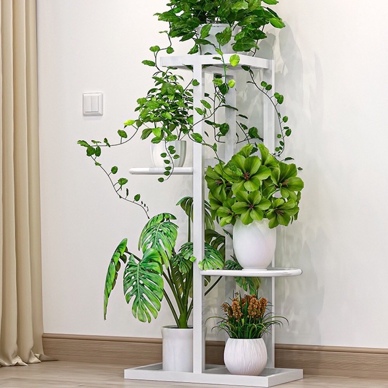 4 tiers Deco Shelf Plant Rack Marble Flower Pot Rack Rak Bunga Strong ...