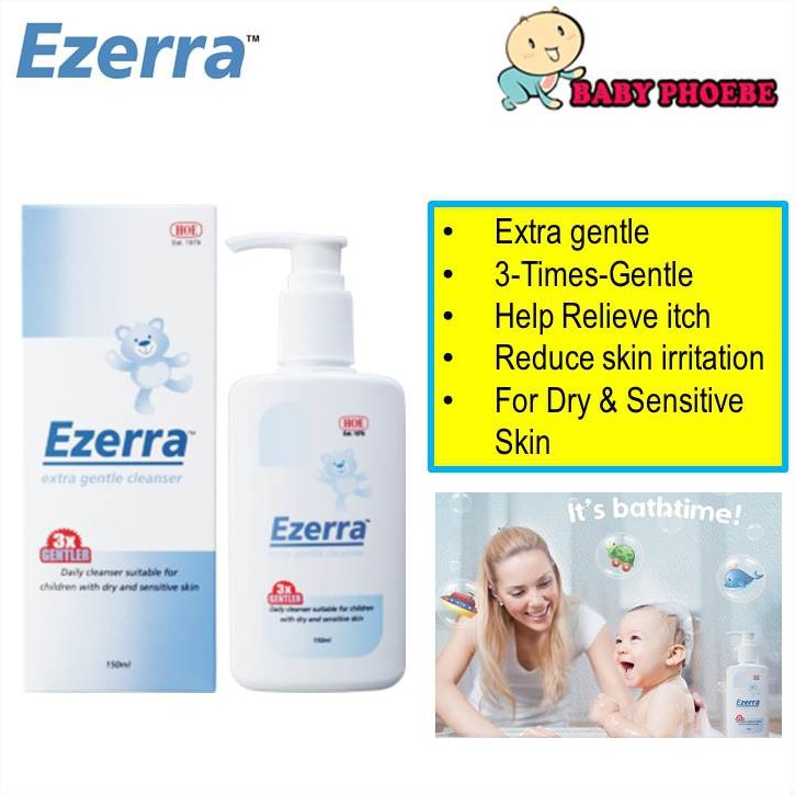 Ezerra Extra Gentle Cleanser  For Dry, Irritated Baby Skin