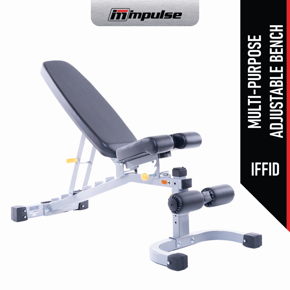 Gym Impulse IFFID Commercial Multi-Purpose Adjustable Exercise Bench ...