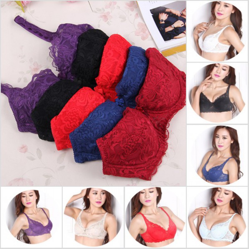 Body shaping bra women plus size 34B-40E ultra-thin full cup large breasts  show small gathered side breast anti-sagging no steel ring breathable lace  bra