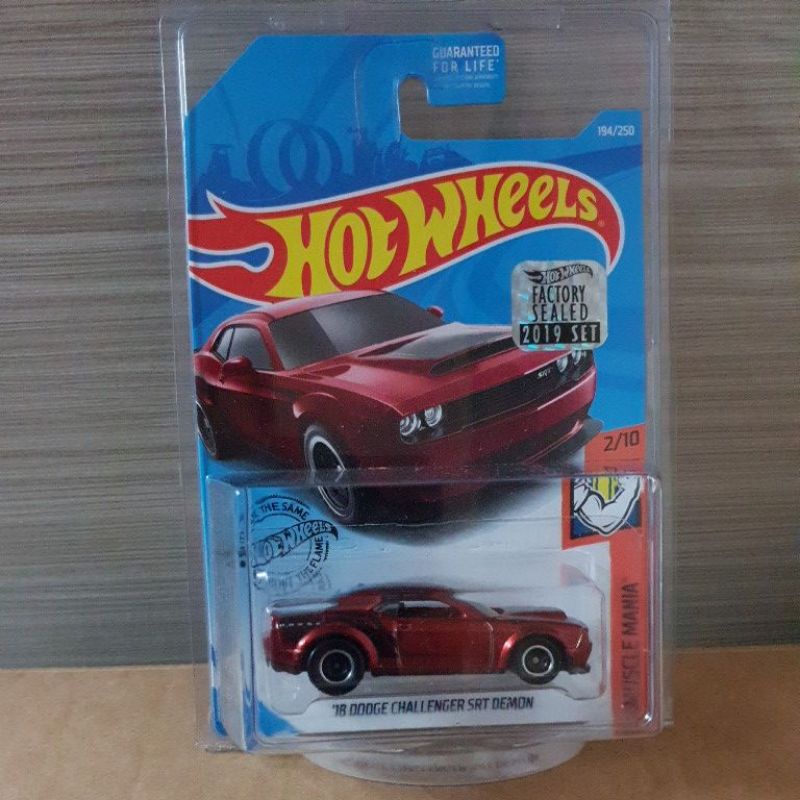 Hot Wheels 18 Dodge Challenger Srt Demon Sth Super Treasure Hunt Fs Factory Seal Card Shopee