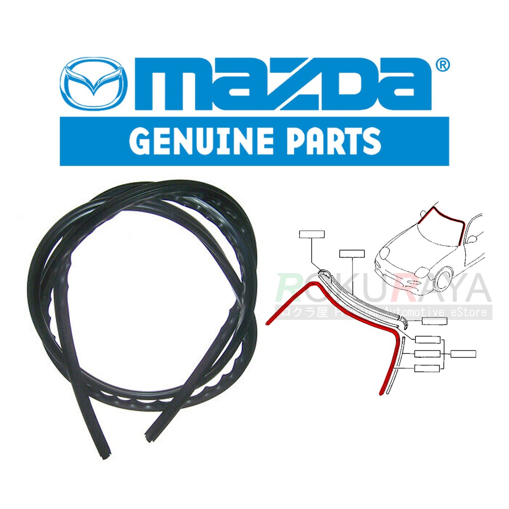 Mazda RX7 RX-7 FD3S Front Window Windscreen Windshield Top Upper Rubber ...