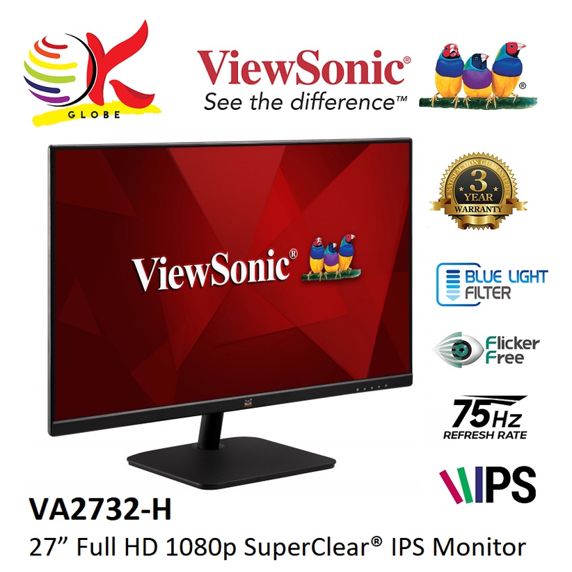 VIEWSONIC 27" VA2718-SH 75HZ / VA2732-H 100HZ IPS FULL HD 1080P LED ...