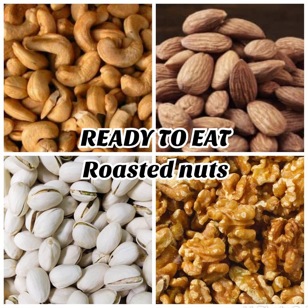 Ready to eat mixed nuts cashews/almond/pistachio/walnut Shopee Malaysia