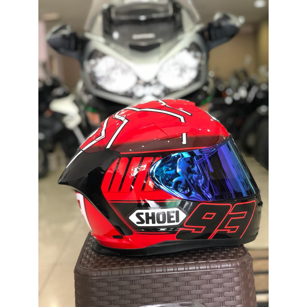 Shoei Fullface with Sirim X-12, 99.9% Convert Helmet (Marquez Red 93 ...