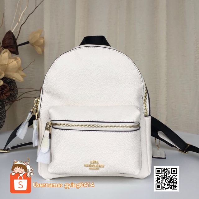 Coach pebble leather on sale mini charlie backpack