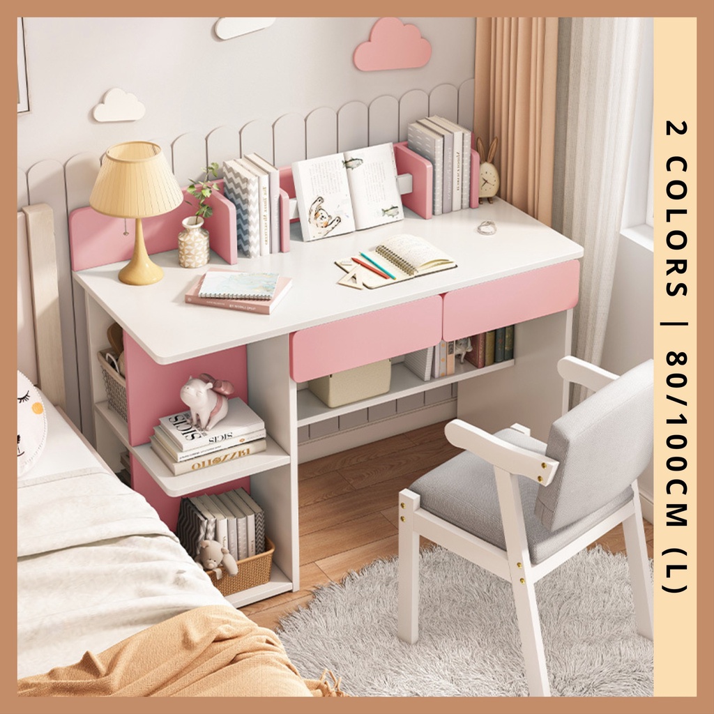 *Kids Study Desk Children Writing Table with Drawers [9062] | Shopee